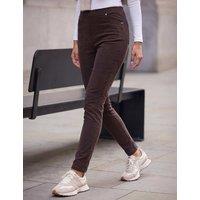 Roman Cord Straight Leg Trousers Chocolate