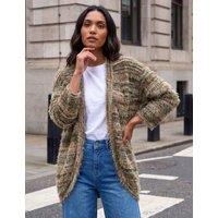 Roman Fluffy Cardigan Khaki Mix