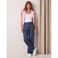 Roman Cotton Rich Pleated Wide Leg Jeans Denim Mix