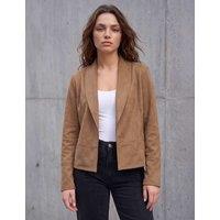 Roman Petite Faux Suede Jacket Tan