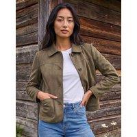 Roman Petite Suede Jacket Khaki Mix
