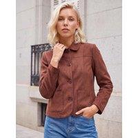 Roman Faux Suede Suede Jacket Chocolate