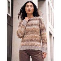 Roman Fluffy Space Dyed Jumper Beige Mix