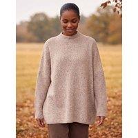 Roman Textured Oversized Jumper Beige Mix
