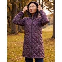 Roman Two Tone Diamond Quilted Coat Mauve