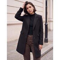 Roman Tailored Single Breasted Coat Black Mix