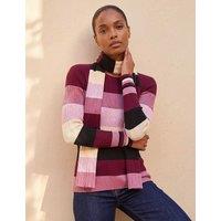 Roman Rayon Rich Striped Scarf Detail Jumper Pink Mix