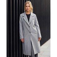 Roman Single Breasted Tailored Coat Grey Mix