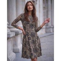 Roman Rose Burnout Lace Dress Brown Mix