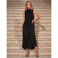 Roman Scarf Detail Bodycon Dress Black Mix