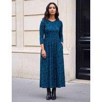 Roman Printed Stretch Midi Dress Teal Mix