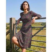 Roman Square Neck Ditsy Floral Dress Black Mix