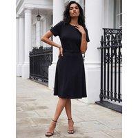 Roman Ponte Belted Short Dress Black Mix