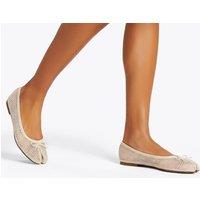 Steve Madden Calico Mesh Detail Ballet Pumps White