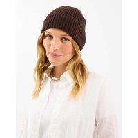 ACCESSORIZE Heart Embroidered Knitted Beanie Hat Chocolate