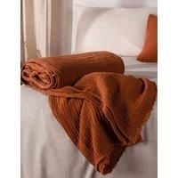 YARD Pure Cotton Muslin Throw Brown