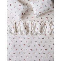 Piglet In Bed Woodland Floral Linen Rich Duvet Cover White Mix