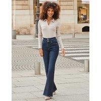 SOSANDAR High Waisted Flared Jeans Blue