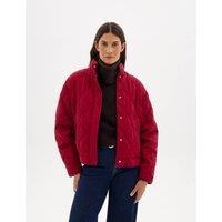 HUSH Lyocell Rich Quilted Funnel Neck Puffer Jacket Bright Red