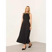 FatFace Midi Smock Dress Black