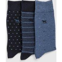 Rodd & Gunn 3 Pack Seacliff Cotton Rich Socks Navy Mix