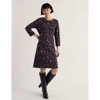 Seasalt Cornwall Floral Slash Neck Shift Dress Navy Mix