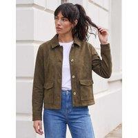 Roman Suedette Button Jacket Khaki