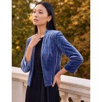 Roman Velvet Short Jacket Dark Navy