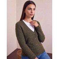 Roman Pointelle Cardigan Khaki