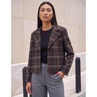 Roman Checked Jacket Chocolate
