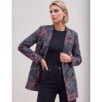 Roman Floral Edge To Edge Jacket Mauve