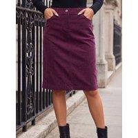 Roman Corduroy A-Line Skirt Burgundy