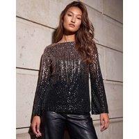 Roman Ombre Sequin Top Bronze