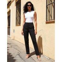 Roman Slim Leg Long Trousers Black