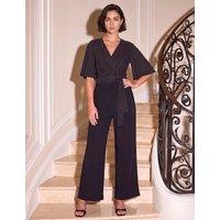 Roman Printed Jumpsuit Black