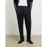 River Island Pin Tuck Slim Fit Joggers Navy