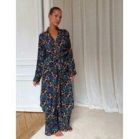 Never Fully Dressed Tartan Leopard Print Bow Pyjama Set Green Mix