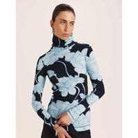 SABA Floral Roll Neck Long Sleeve Top Multi