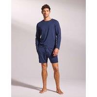 David Gandy Wellwear Premium Wellwear Short Pyjama Set Navy