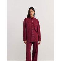 Jag Denim Relaxed Shacket Red