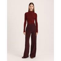 SABA Striped Wide Leg Trousers Red