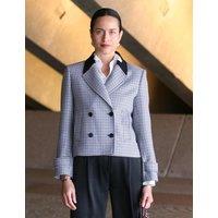 SABA Checked Collared Overcoat Multi