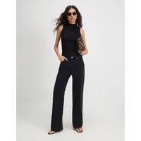 River Island Relaxed Straight Leg Jeans Black
