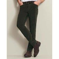 Charles Tyrwhitt Slim Fit Corduroy 5 Pocket Stretch Trousers Dark Green