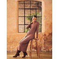 JoJo Maman Bb Maternity Ribbed Button Through Midi Dress Brown