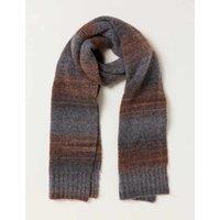 FatFace Ombre Spacedye Striped Scarf Orange Mix