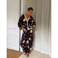 Never Fully Dressed Printed Long Pyjama Set Black Mix
