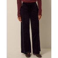 Monsoon Velvet Wide Leg Trousers Black