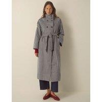 Monsoon Wool Rich Funnel Neck Coat Grey