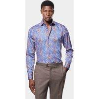 Hawes & Curtis Slim Fit Pure Cotton Shirt Blue Mix